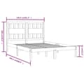 Miniatyrbillede 6 af 6: sengeramme 140x200 cm massivt fyrretræ hvid