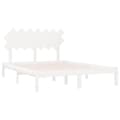 Miniatyrbillede 4 af 6: sengeramme 140x190 cm massivt træ hvid