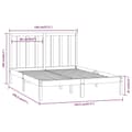 Miniatyrbillede 6 af 6: sengeramme 140x190 cm massivt fyrretræ hvid