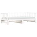 Miniatyrbillede 3 af 10: daybed med udtræk 80x200 cm massivt fyrretræ hvid