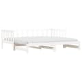 Miniatyrbillede 2 af 10: daybed med udtræk 80x200 cm massivt fyrretræ hvid