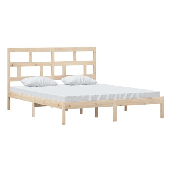 sengeramme 160x200 cm massivt fyrretræ