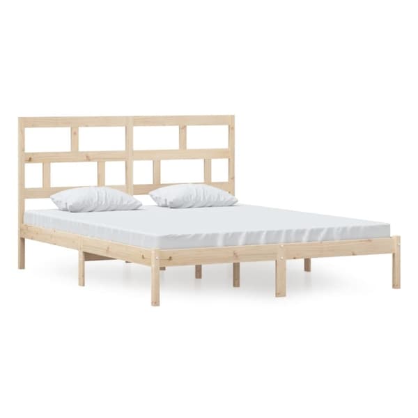 sengeramme 160x200 cm massivt fyrretræ