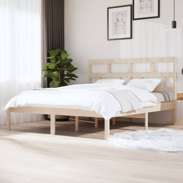 sengeramme 160x200 cm massivt fyrretræ
