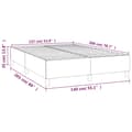 Miniatyrbillede 9 af 9: sengeramme 140x200 cm stof sort