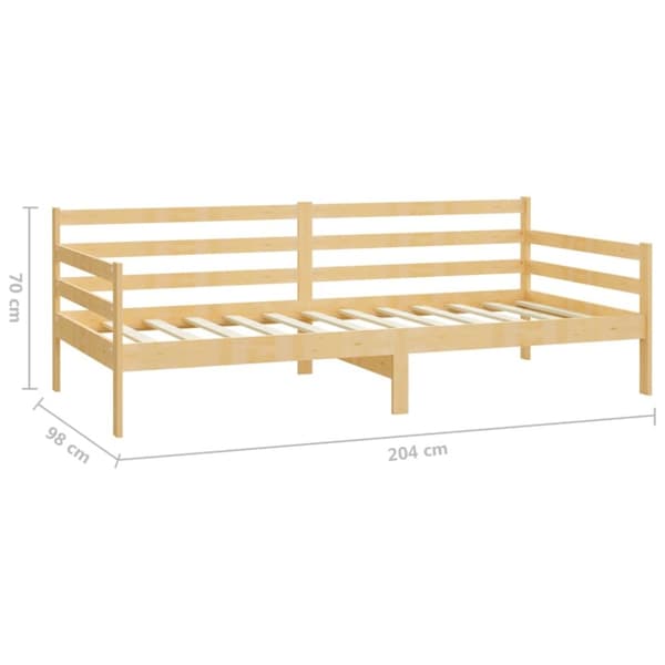 daybed med skuffer 90x200 cm massivt fyrretræ