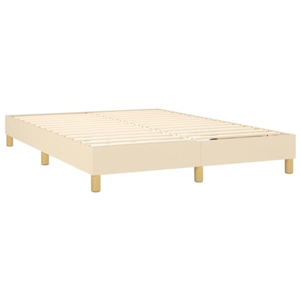 sengeramme 140x200 cm stof cremefarvet
