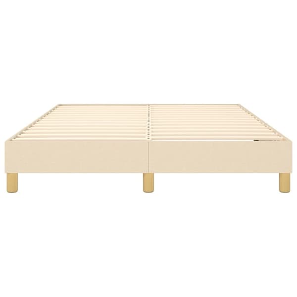 sengeramme 140x200 cm stof cremefarvet