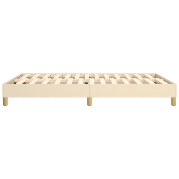 sengeramme 140x200 cm stof cremefarvet