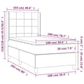 Miniatyrbillede 7 af 7: kontinentalseng med madras 100x200 cm stof sort
