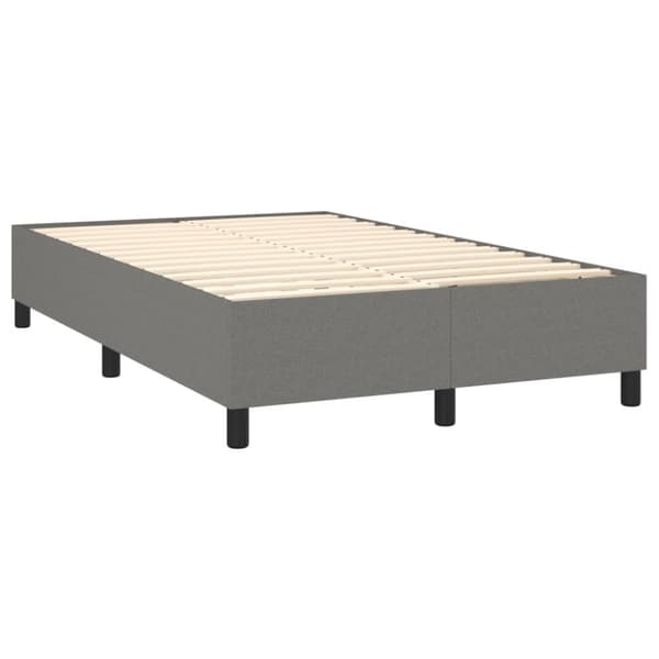 Ramsäng med madrass mörkgrå 120x200 cm tyg