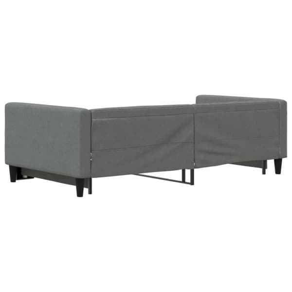 daybed med udtræk 100x200 cm stof mørkegrå