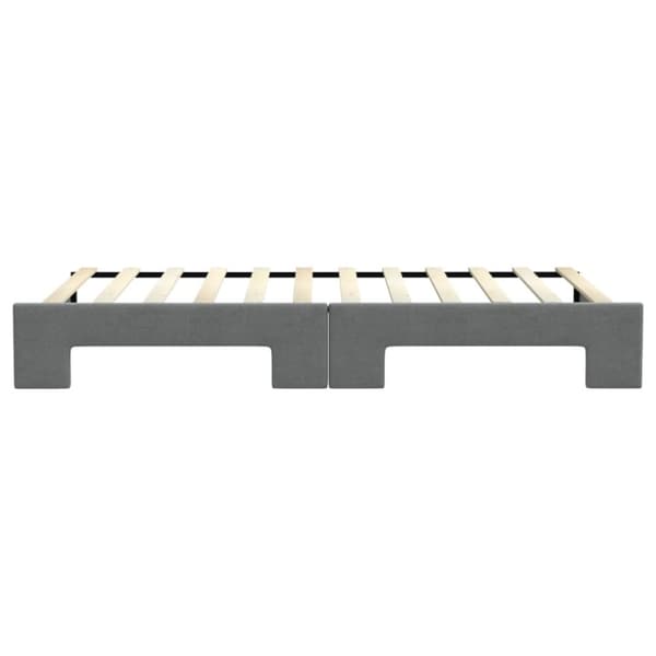 daybed med udtræk 100x200 cm stof mørkegrå