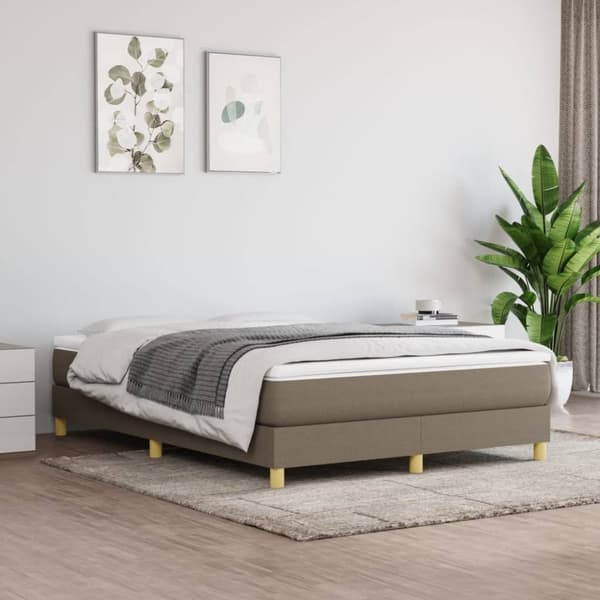 Sängram taupe 140x190 cm tyg