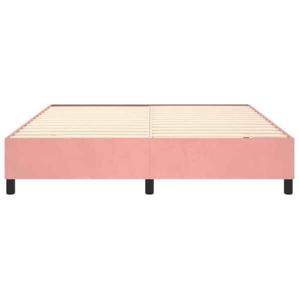sengeramme 160x200 cm fløjl pink