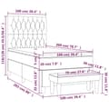 Miniatyrbillede 8 af 8: kontinentalseng med madras 100x200 cm fløjl sort