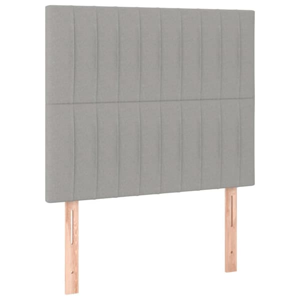 kontinentalseng med madras 90x190 cm stof lysegrå