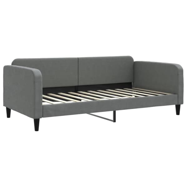 Dagbädd utdragbar mörkgrå 100x200 cm tyg