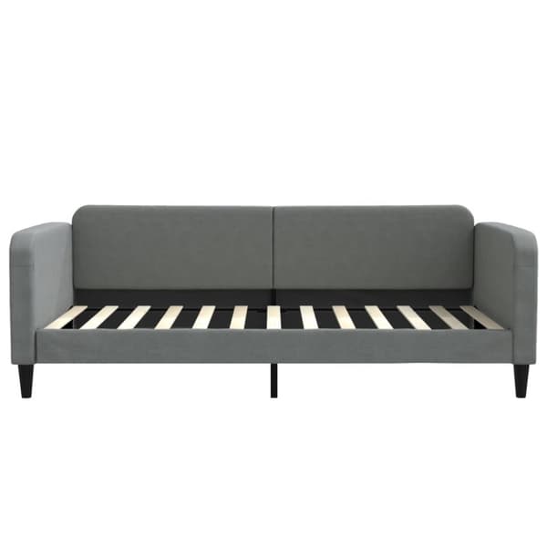 Dagbädd utdragbar mörkgrå 100x200 cm tyg