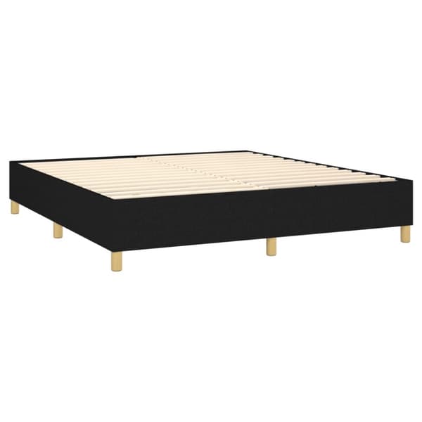 kontinentalseng med madras 180x200 cm stof sort