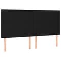 Miniatyrbillede 5 af 8: kontinentalseng med madras 180x200 cm stof sort
