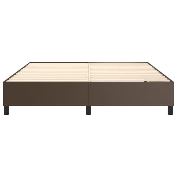 sengeramme 180x200 cm kunstlæder brun