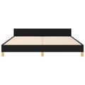 Miniatyrbillede 6 af 10: sengeramme med sengegavl 160x200 cm stof sort