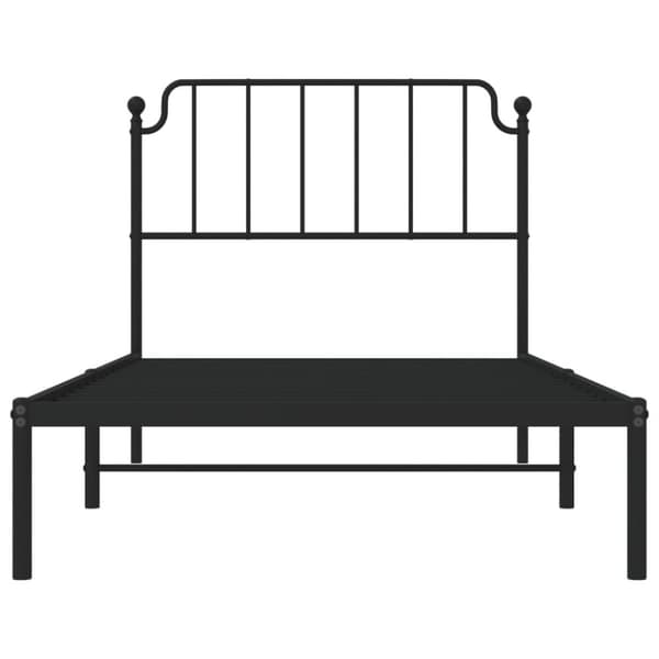 sengeramme med sengegavl 100x200 cm metal sort