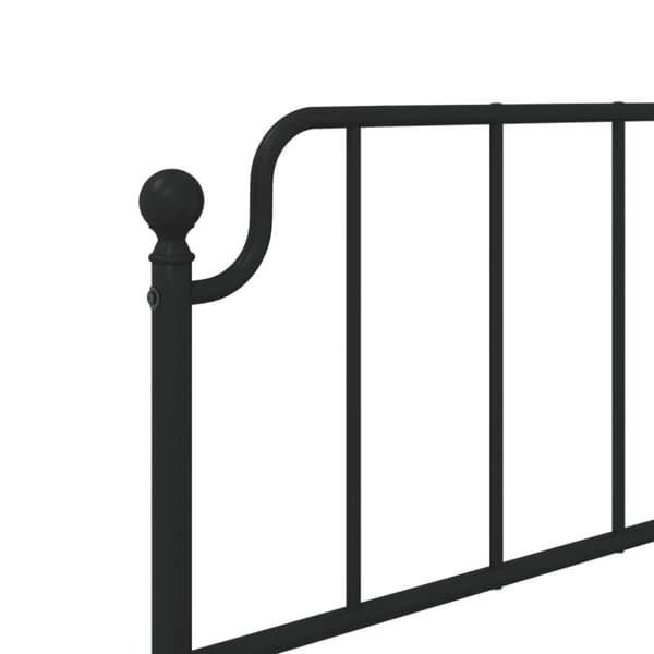 sengeramme med sengegavl 100x200 cm metal sort
