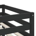 Miniatyrbillede 9 af 10: højseng med stige 90x200 cm massivt fyrretræ sort