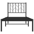 Miniatyrbillede 5 af 10: sengeramme med sengegavl 75x190 cm metal sort