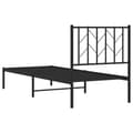 Miniatyrbillede 7 af 10: sengeramme med sengegavl 75x190 cm metal sort