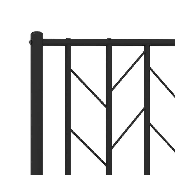 sengeramme med sengegavl 75x190 cm metal sort