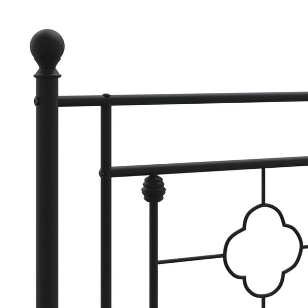 sengeramme med sengegavl 140x200 cm metal sort