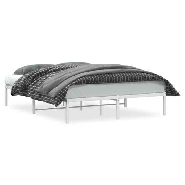 sengeramme 160x200 cm metal hvid