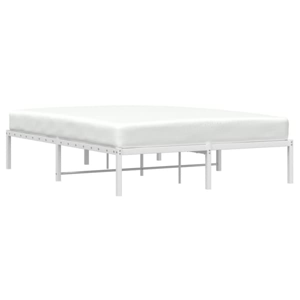 sengeramme 140x200 cm metal hvid