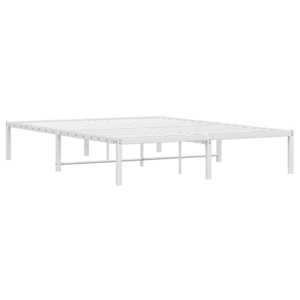 sengeramme 140x200 cm metal hvid