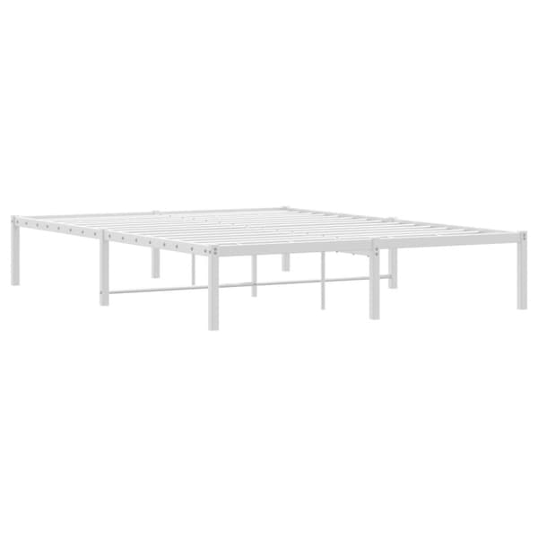 sengeramme 140x200 cm metal hvid