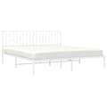 Miniatyrbillede 3 af 10: sengeramme med sengegavl 180x200 cm metal hvid