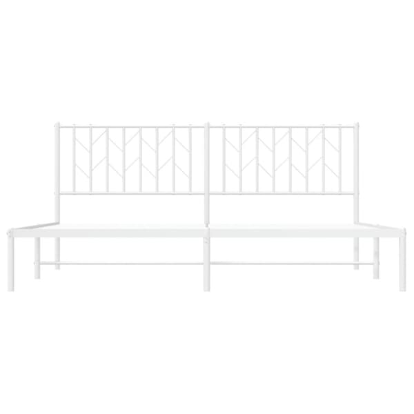 sengeramme med sengegavl 180x200 cm metal hvid