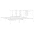 Miniatyrbillede 7 af 10: sengeramme med sengegavl 180x200 cm metal hvid