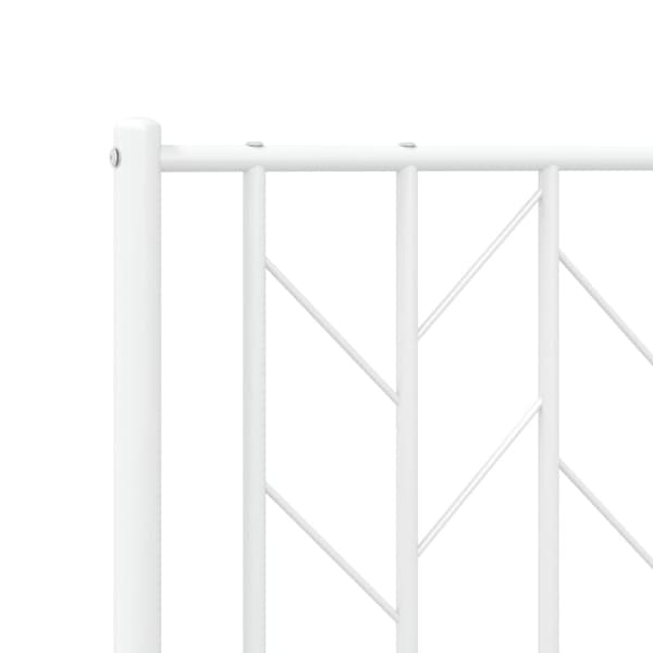 sengeramme med sengegavl 180x200 cm metal hvid