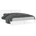 Miniatyrbillede 2 af 10: sengeramme med sengegavl 180x200 cm metal hvid