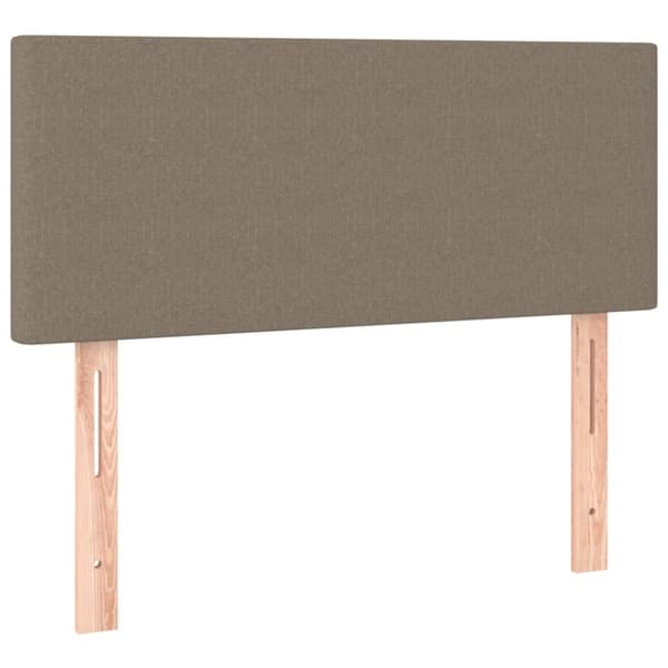 Ramsäng med madrass taupe 100x200 cm tyg