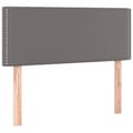 Pikkukuva 6 / 7: Ramsäng med madrass grå 80x200 cm konstläder