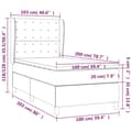 Miniatyrbillede 7 af 7: kontinentalseng med madras 100x200 cm stof sort