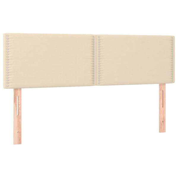 kontinentalseng med madras 140x190 cm stof cremefarvet