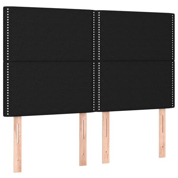 kontinentalseng med madras 140x190 cm stof sort