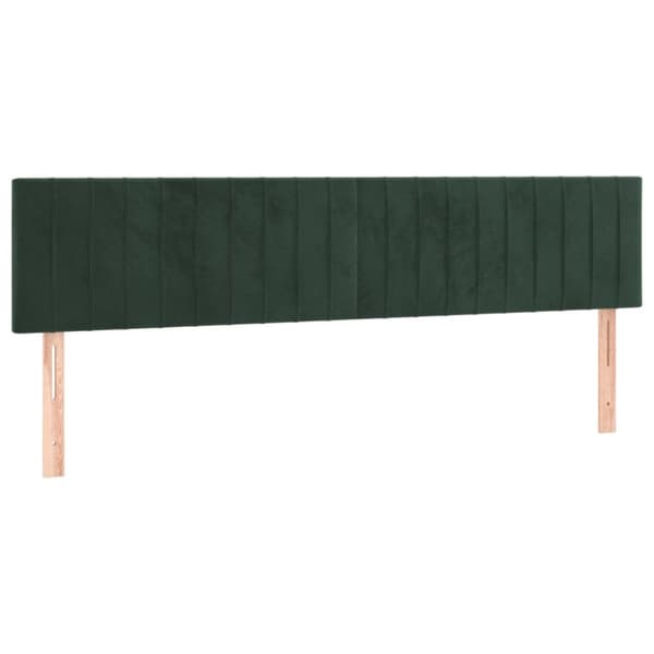 kontinentalseng med madras 160x200 cm fløjl mørkegrøn
