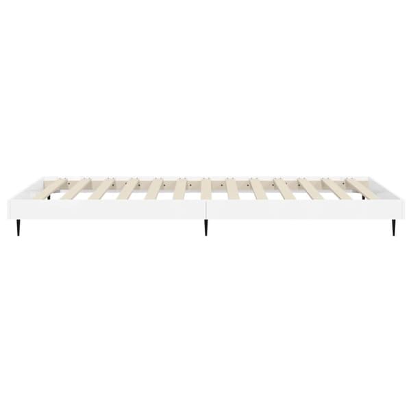 sengeramme 75x190 cm konstrueret træ hvid højglans